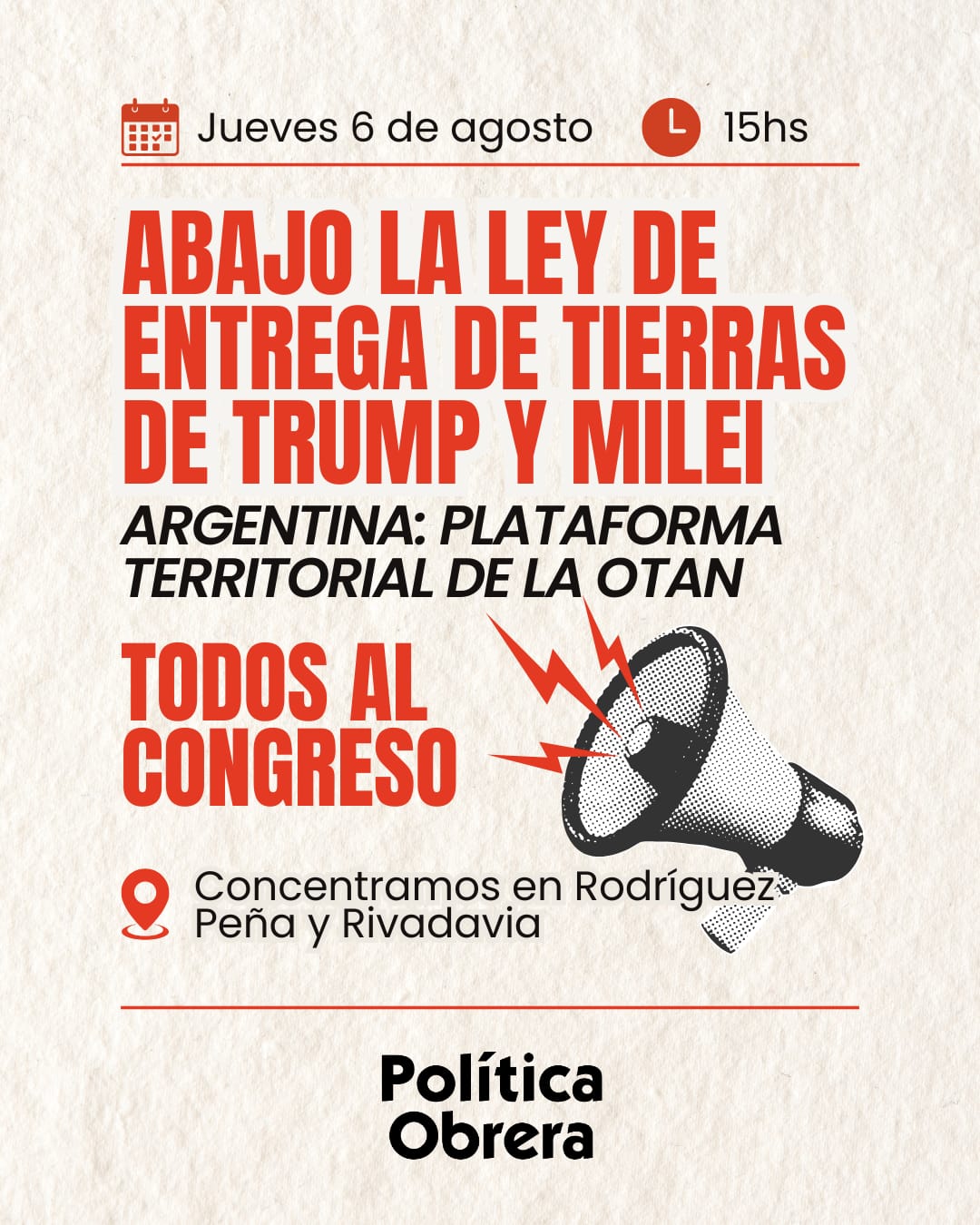 ABAJO LA LEY DE ENTREGA DE TIERRAS DE TRUMP Y MILEI