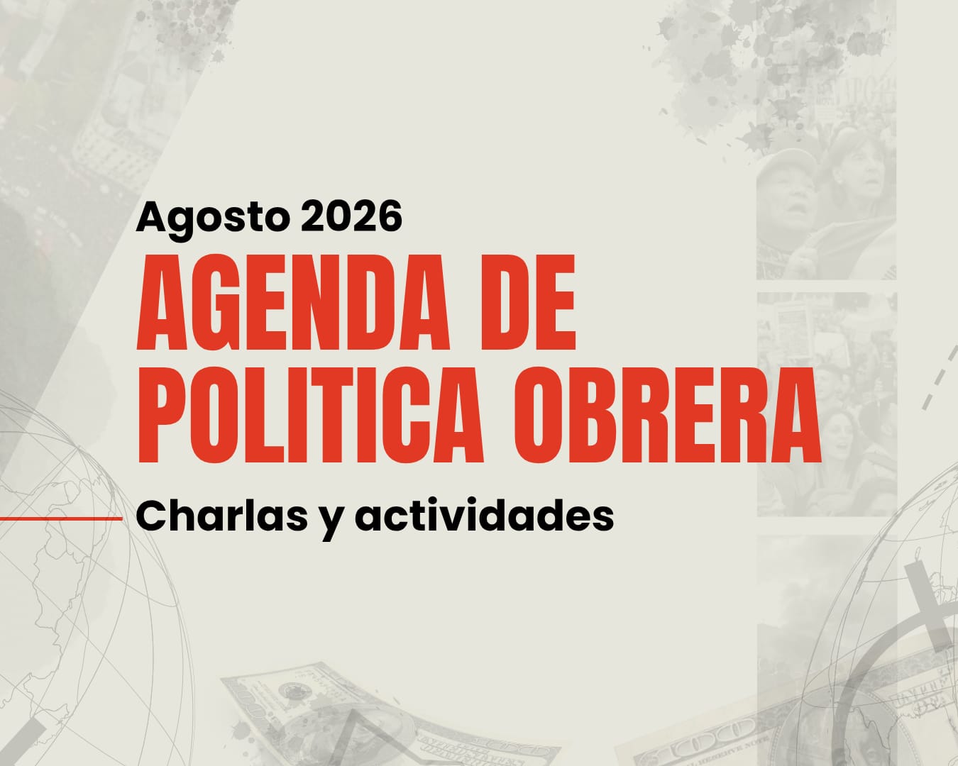 Agenda de charlas de Política Obrera - Julio 2026