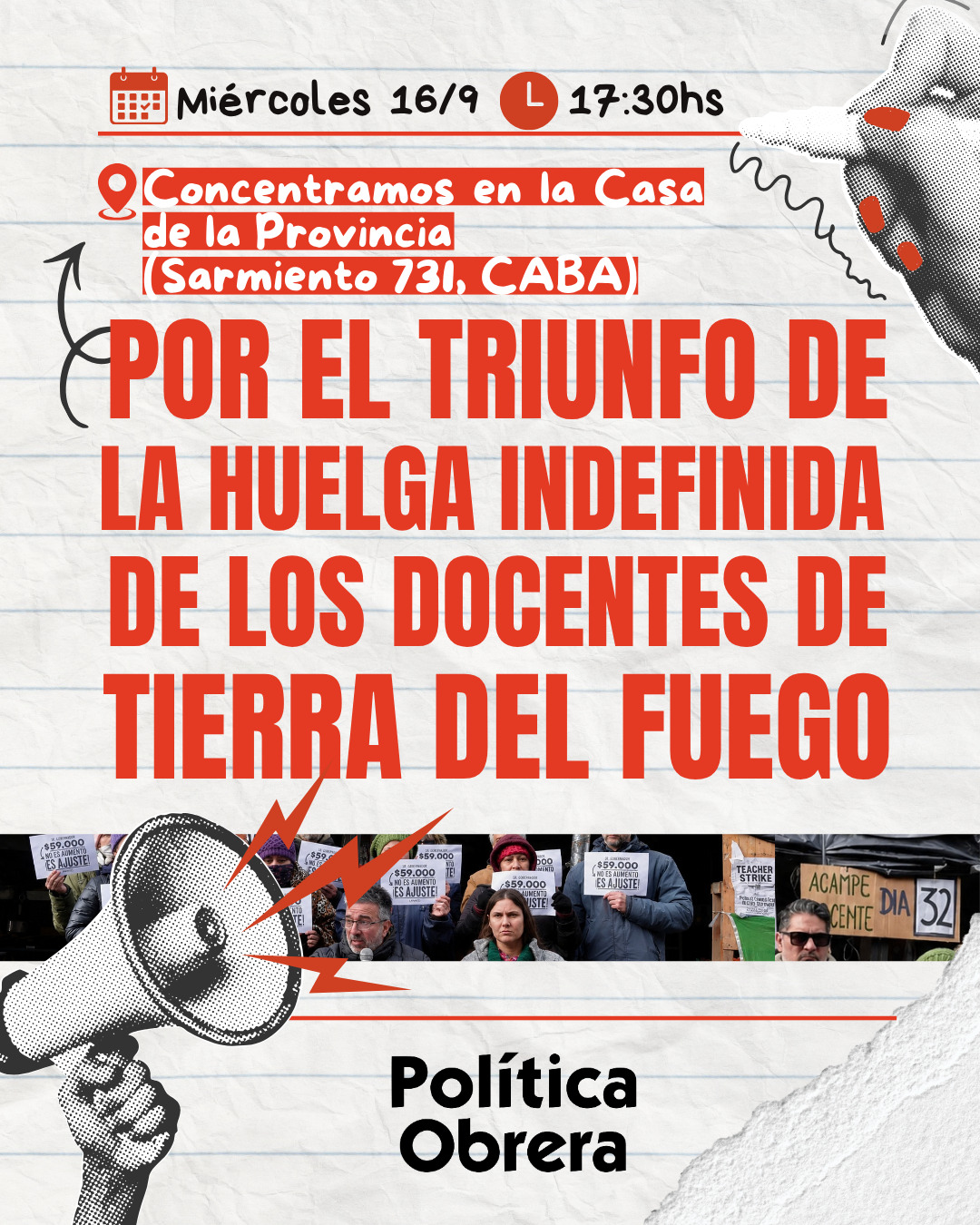Por el triunfo de la huelga docente en tierra del fuego: RADIO ABIERTA